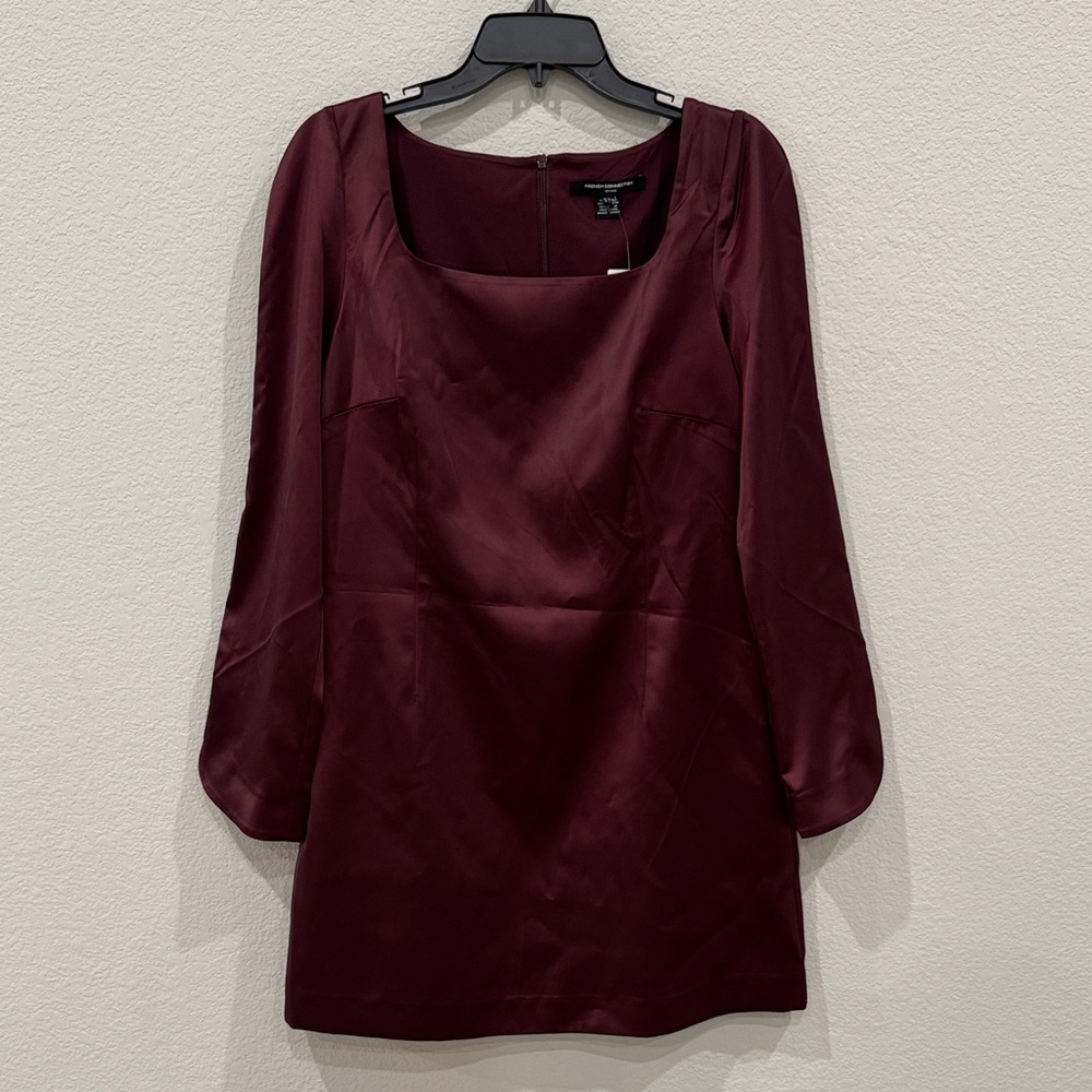 NWT French Connection Burgundy Dress, Size 10